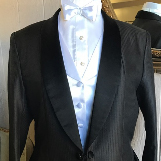 Black and White with Heavy Sheen Tuxedo