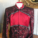 Red and Black Lace Western Jackets