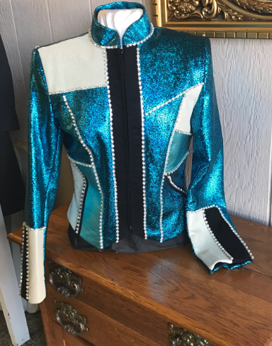 teal patch Western Jackets