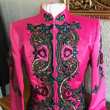 Hot Pink Floral Western Jackets
